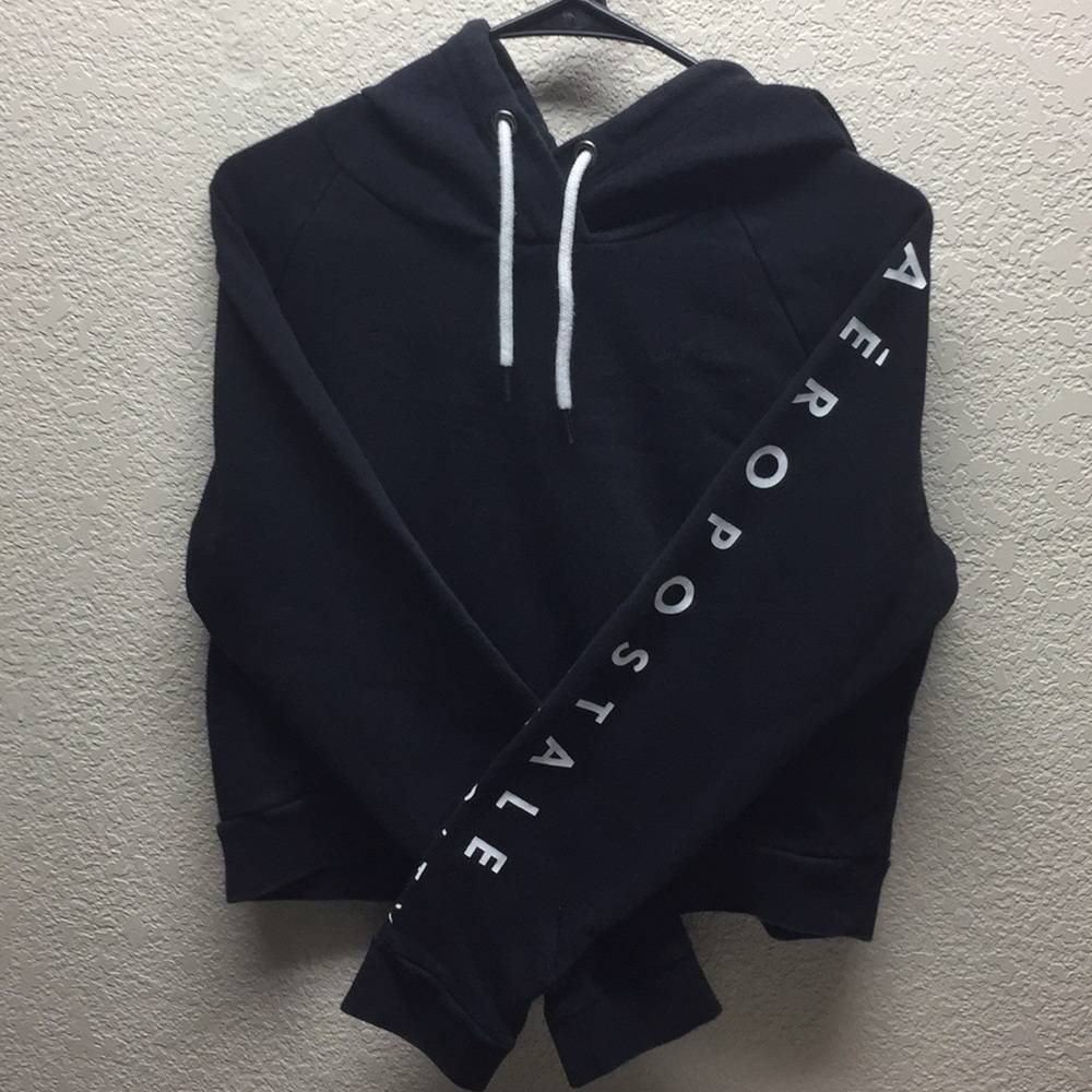 Cropped black Aeropostale sweater!